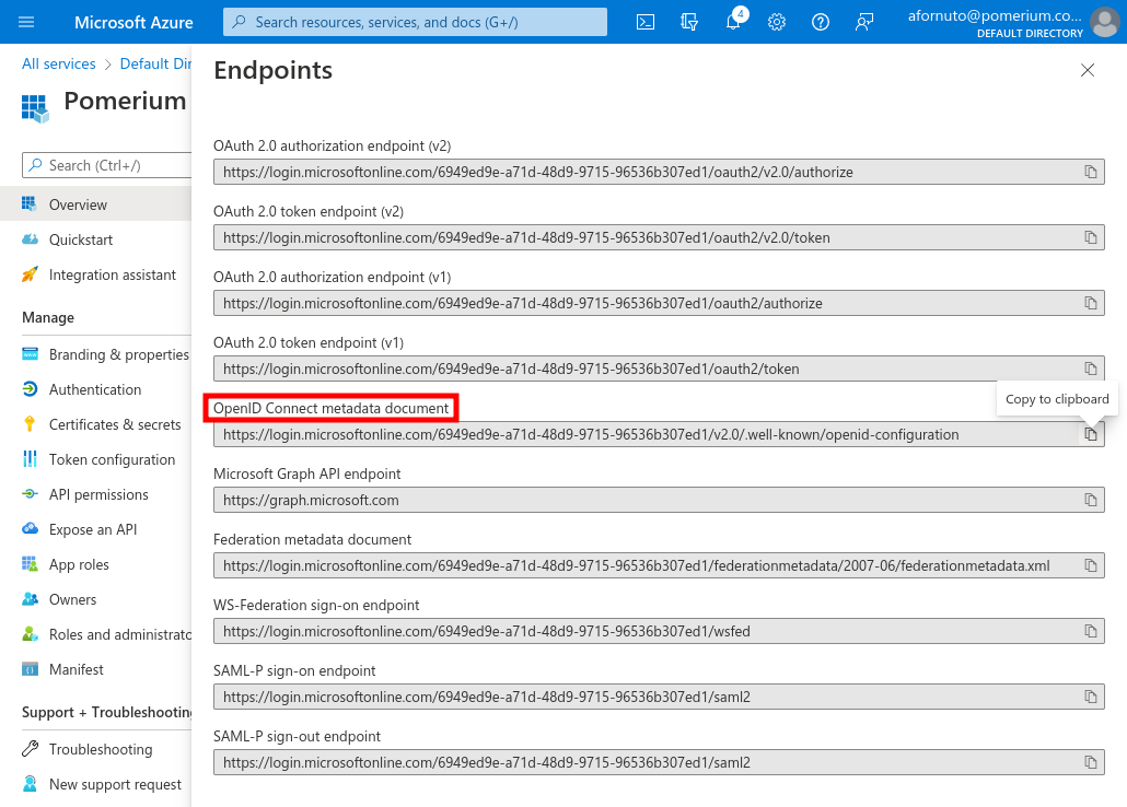 Endpoint details